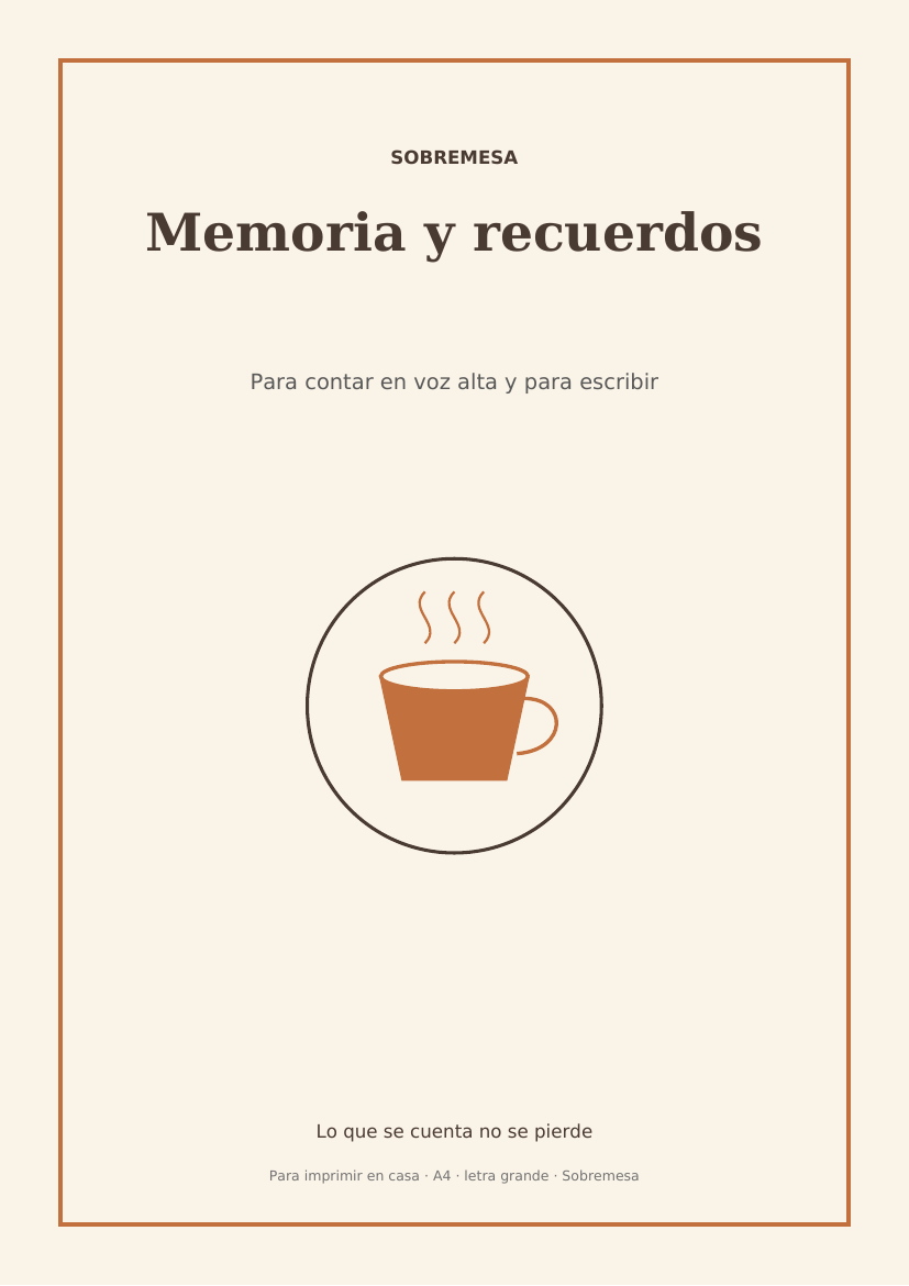 Portada de Memoria y recuerdos