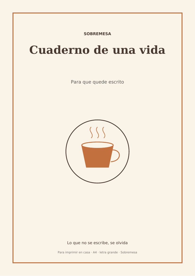 Portada de Cuaderno de una vida